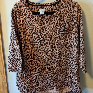 Chico's Leopard Print Top